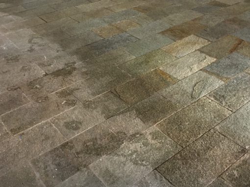 Trattamento pavimento in pietra di Luserna